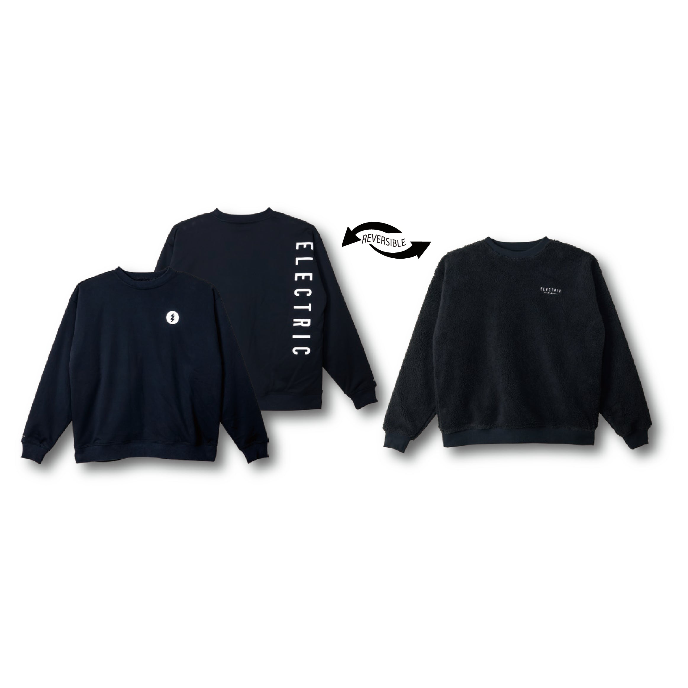 スノーボード アパレル エレクトリック ELECTRIC ICON LOGO RIVERSIBLE CREW BLACK 25-26 送料無料 日本正規品 予約商品 店頭受け取り可能