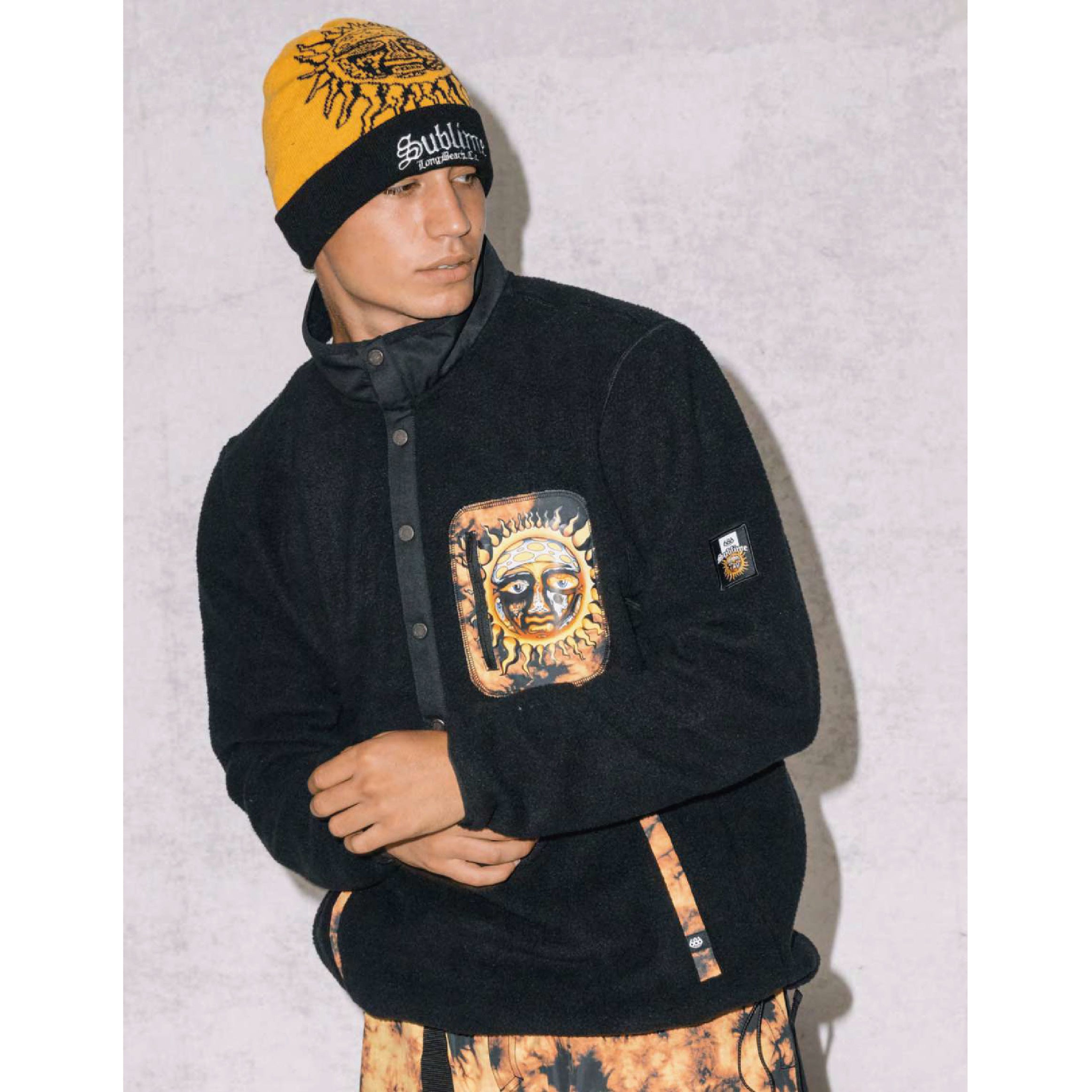 25-26 686 MENS 686 SUBLIME TIOGA FLEECE PULLOVER SUBLIME BLACK 25-26 送料無料 予約商品 店頭受け取り可能