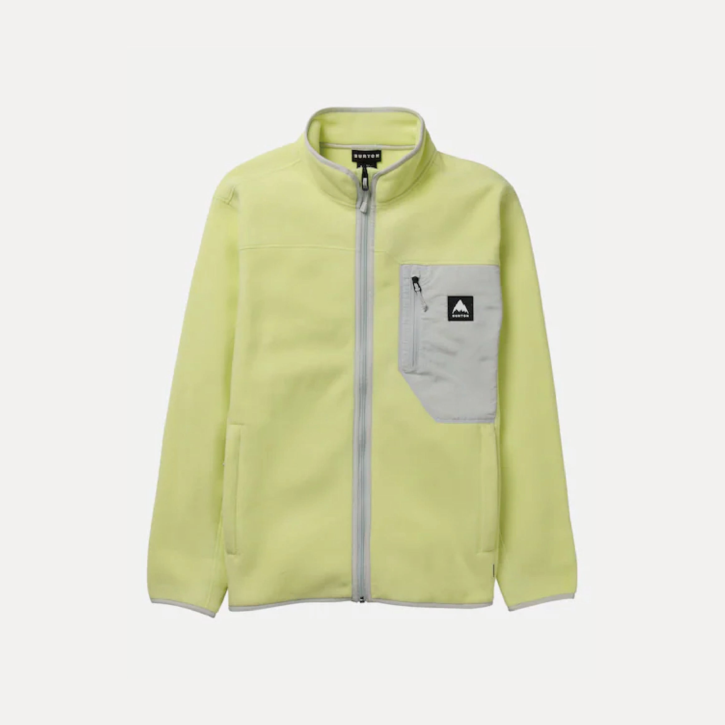 スノーボード ウェア バートン BURTON Cinder Full-Zip Fleece Glow Yellow Green 25-26 送料無料 日本正規品 予約商品 店頭受け取り可能