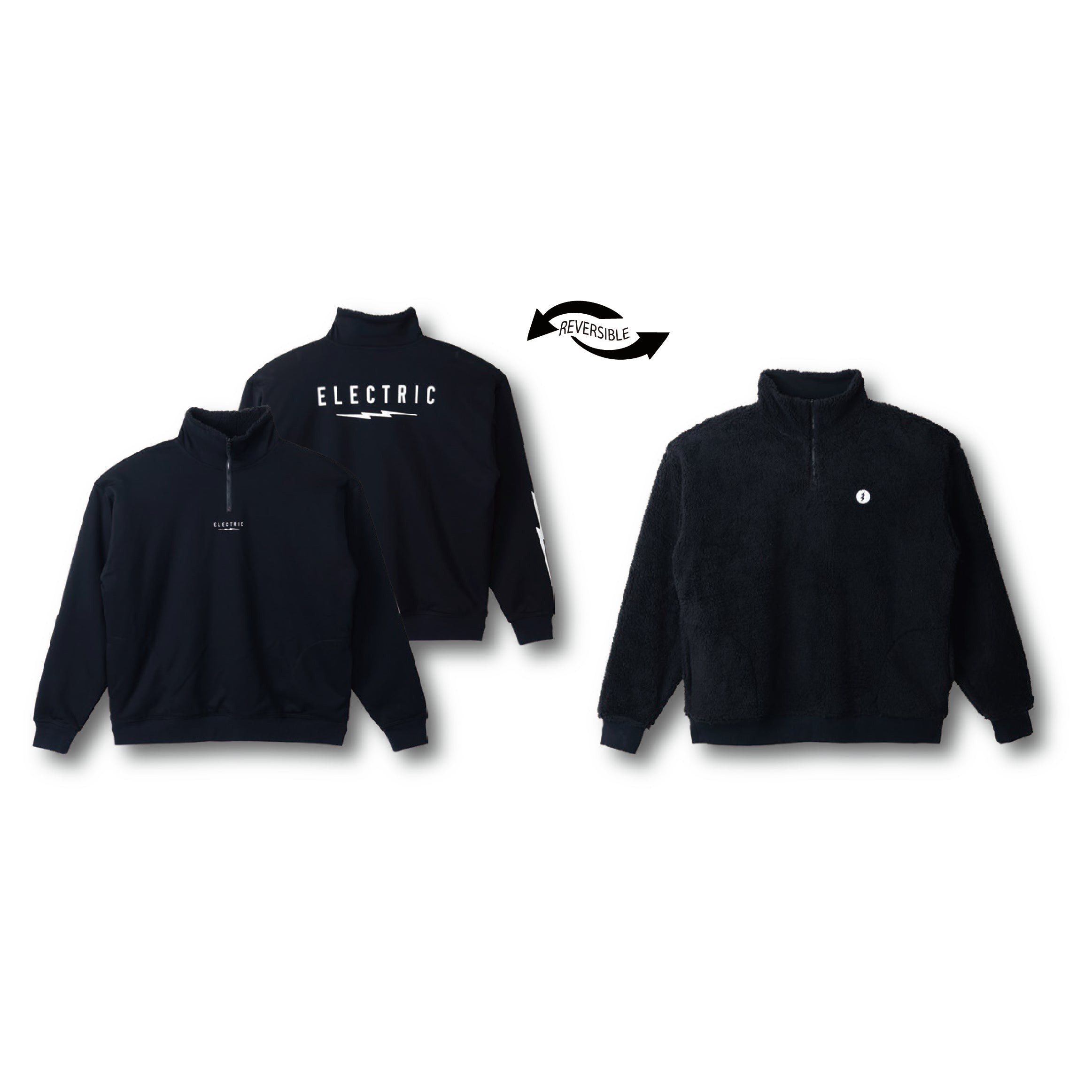 スノーボード アパレル エレクトリック ELECTRIC UNDERVOLT RIVERSIBLE HALF ZIP BLACK 25-26 送料無料 日本正規品 予約商品 店頭受け取り可能