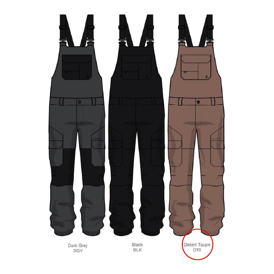 VOLCOM ウェア ボルコム CRESTON 3D STRETCH BIB DT0 V_H1252651 26-27 スノーボードウェア 日本正規品