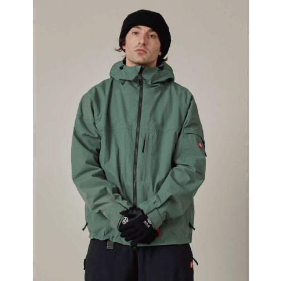 686 ウェア ロクハチロク MENS 686 DOJO SHELL JACKET FADED GREEN CRINKLE M6WN188 26-27 スノーボードウェア 日本正規品
