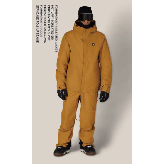 686 ウェア ロクハチロク MENS HOT LAP™ INSULATED BIB BLACK M5WN251 26-27 スノーボードウェア 日本正規品