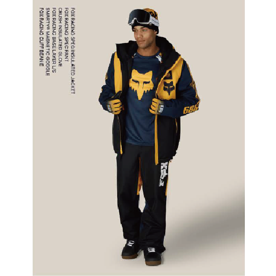 686 ウェア ロクハチロク MENS FOX RACING SPEC SHELL PANT FOX YELLOW COLORBLOCK M6WN273 26-27 スノーボードウェア 日本正規品
