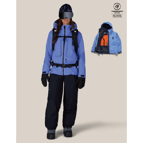 686 ウェア ロクハチロク WOMENS GORE-TEX SCHEME™ THERMAGRAPH® JACKET ALPENGLOW BLUE M6WN339 26-27 スノーボードウェア 日本正規品
