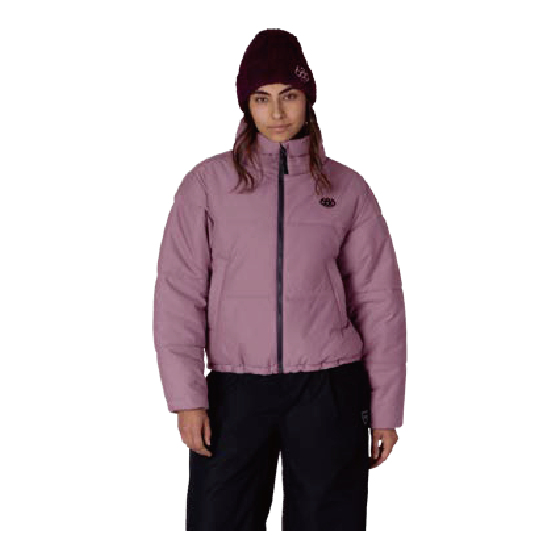 686 ウェア ロクハチロク WOMENS GRACIOUS PUFFER JACKET BLACK PLUM M6WNFLC339 26-27 スノーボードウェア 日本正規品