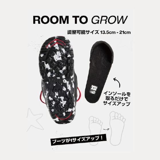 スノーボード ブーツ バートン BURTON MINI GROM Black 25-26 日本正規品