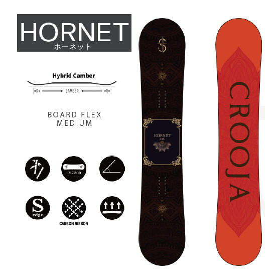 CROOJA スノーボード クロージャ HONET HYBRID CAMBER 26-27 板 日本正規品