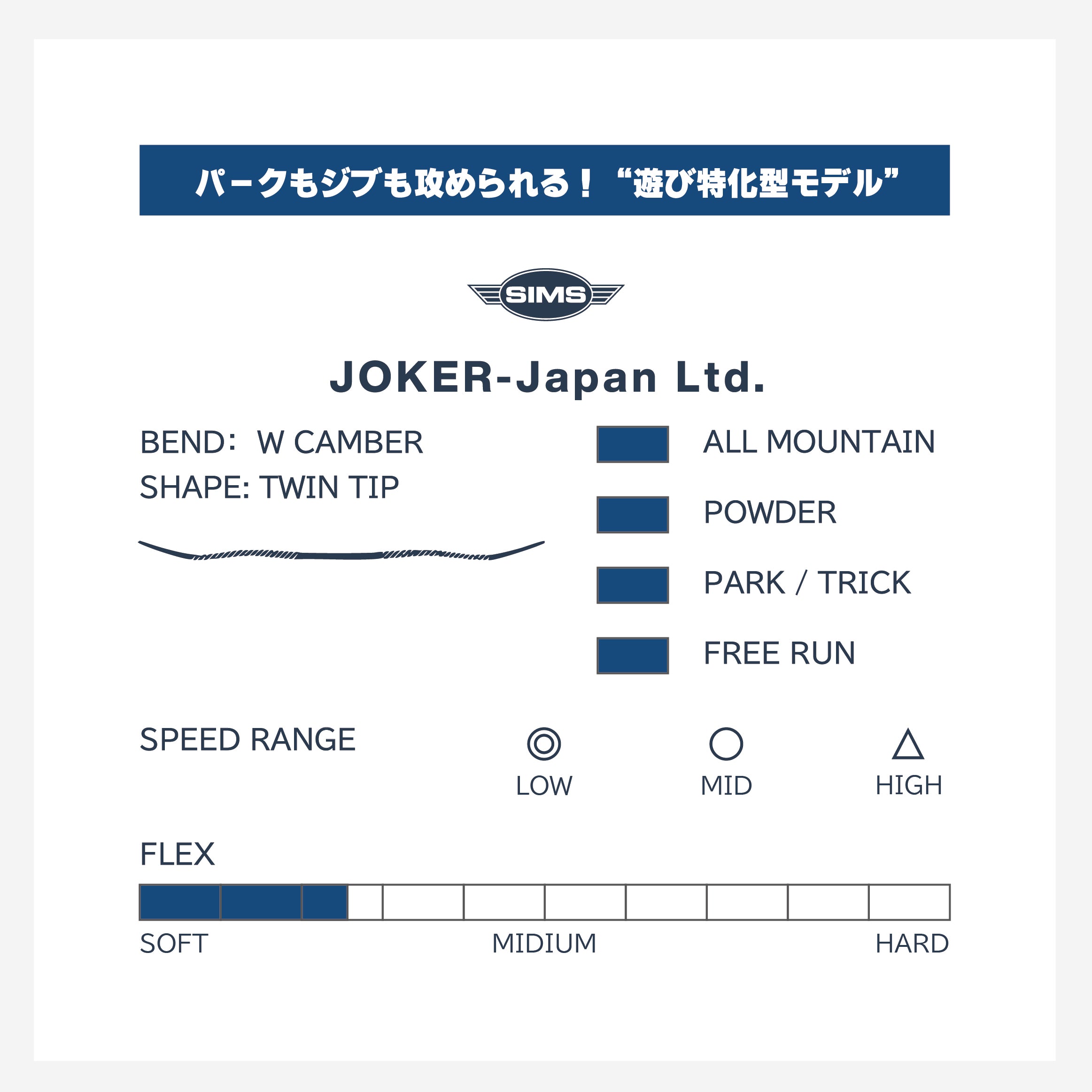 25-26 SIMS JOKER BLACK スノーボード 早期予約