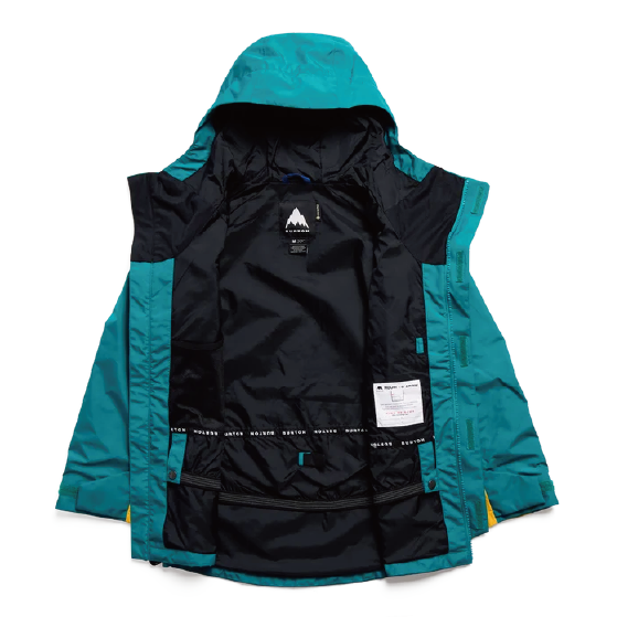 BURTON ウェア バートン Kids GORE-TEX Shell Jacket Pacific Teal/Goldenrod/True Black 2431910FAA 26-27 スノーボードウェア 日本正規品