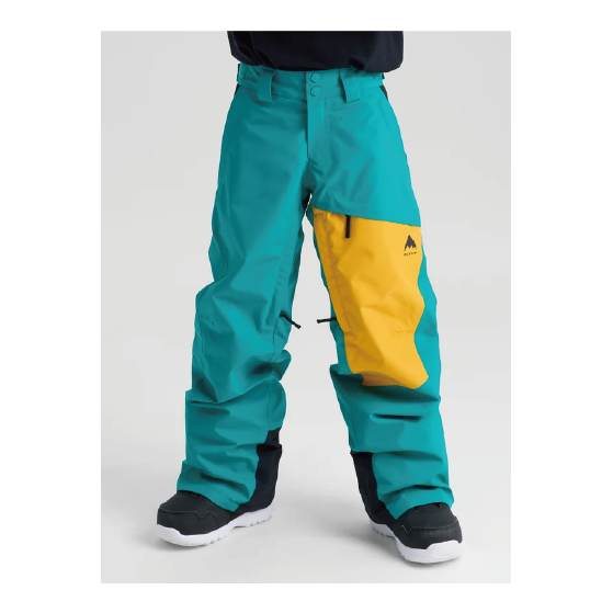 BURTON ウェア バートン Kids' GORE-TEX Shell Pants Pacific Teal/Goldenrod/True Black 2432610FAA 26-27 スノーボードウェア 日本正規品