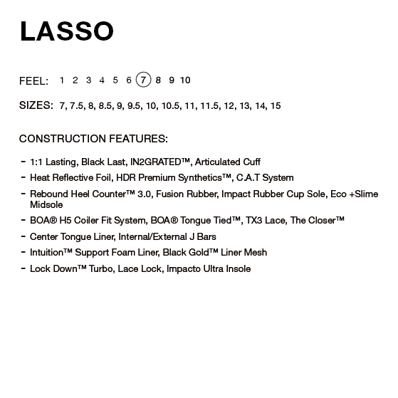 RIDE ブーツ LASSO BLACK 26-27 スノーボードブーツ 日本正規品