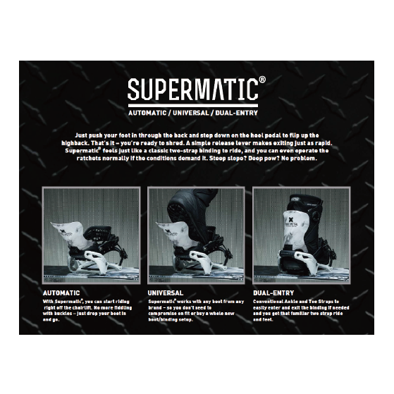 BENTMETAL SUPERMATIC ビンディング LIGHTNING SUPERMATIC BLACK 20232426181* 26-27 バインディング 日本正規品