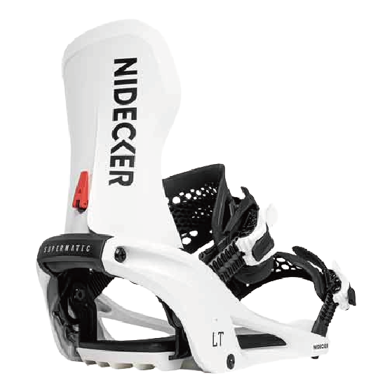 NIDECKER SUPERMATIC ビンディング LT SUPERMATIC WHITE 26-27 NIDECKER SUPERMATIC ビンディング LT SUPERMATIC WHITE 26-27