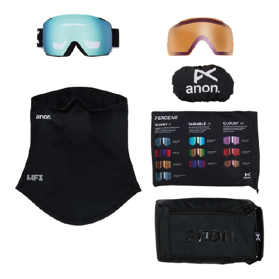 ANON ゴーグル アノン M5 Goggles + Bonus Lens + MFI® Face Mask Airstream Blue 2394312EVF 26-27 スノーボードゴーグル 日本正規品