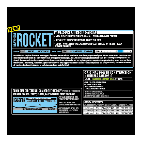 LIBTECH スノーボード リブテック MAYHEM ROCKET 26-27 板 日本正規品