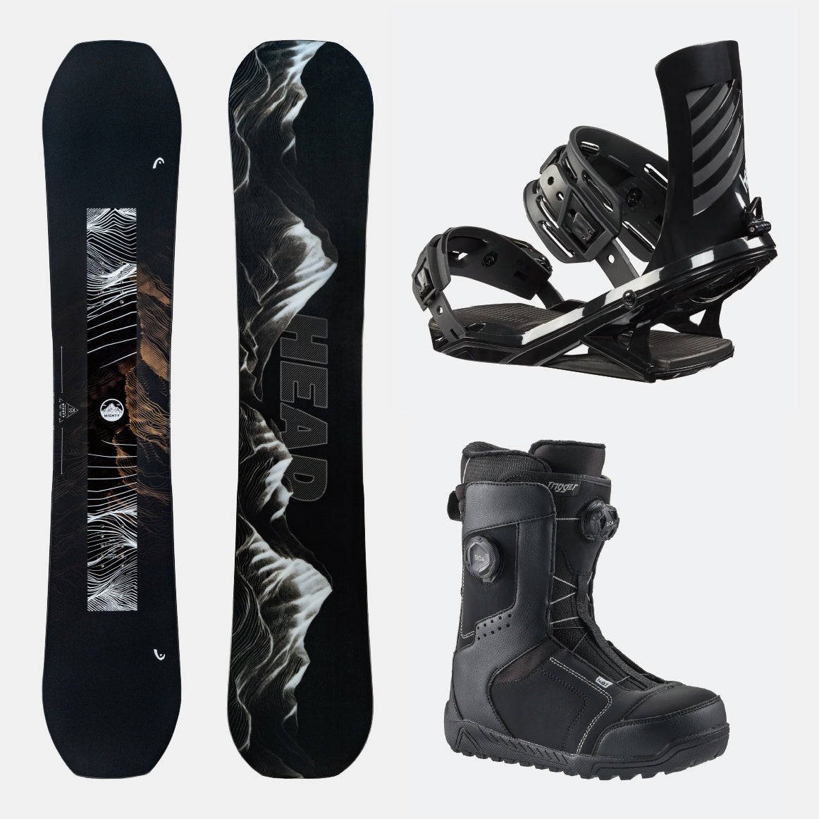 HEAD MIGHTY DCT & FX one black & TRIGGER  black 3-piece set 25-26