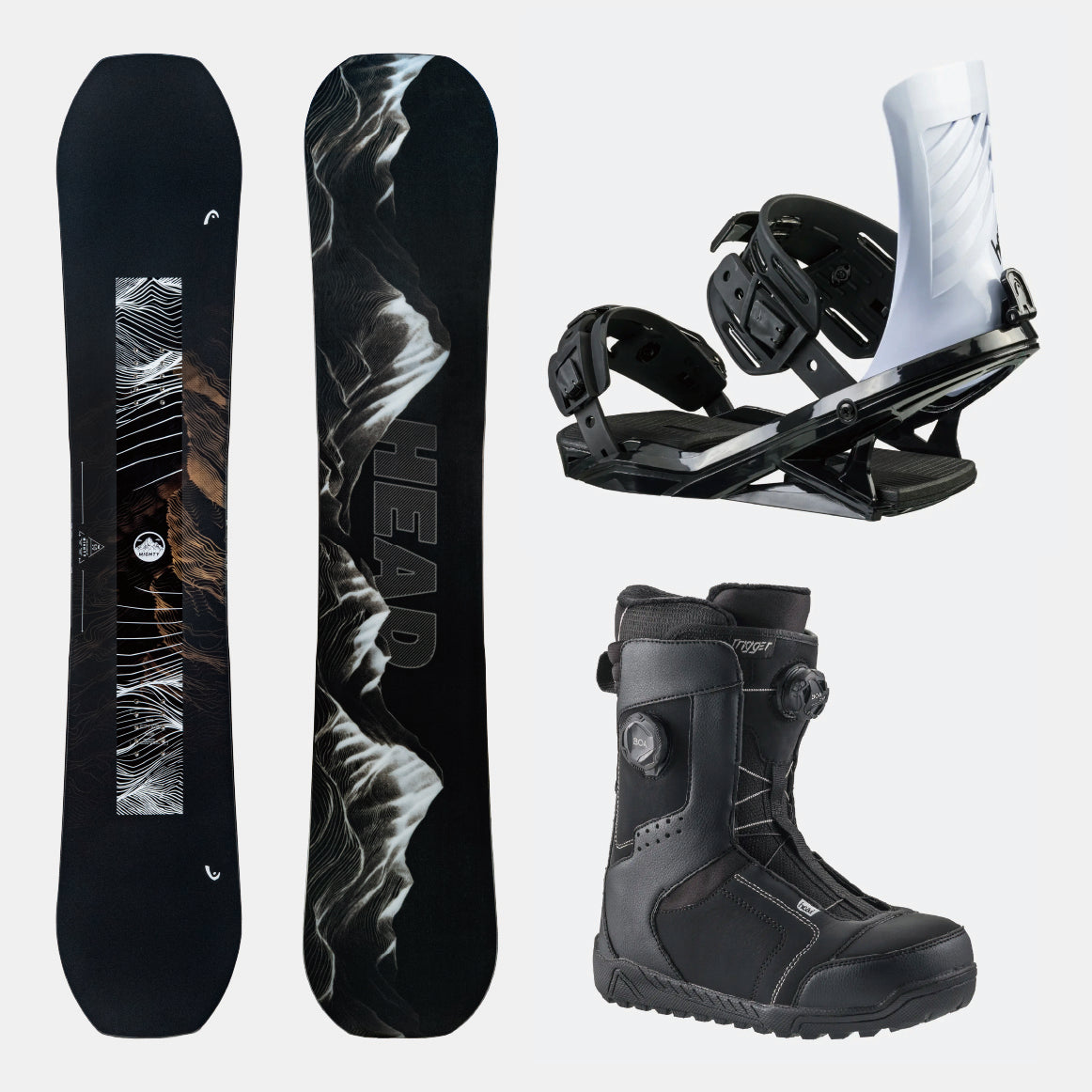 HEAD MIGHTY DCT & FX ONE black/white & TRIGGER black 3-piece set 25-26