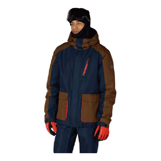 686 ウェア ロクハチロク MENS NIGHTLINE? INSULATED JACKET NAVY DK EARTH COLORBLOCK M5WN171 26-27 スノーボードウェア 日本正規品