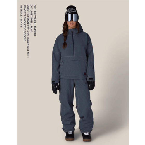 686 ウェア ロクハチロク WOMENS OUTLINE™ SHELL PANT NAVY DENIM M5WN436 26-27 スノーボードウェア 日本正規品