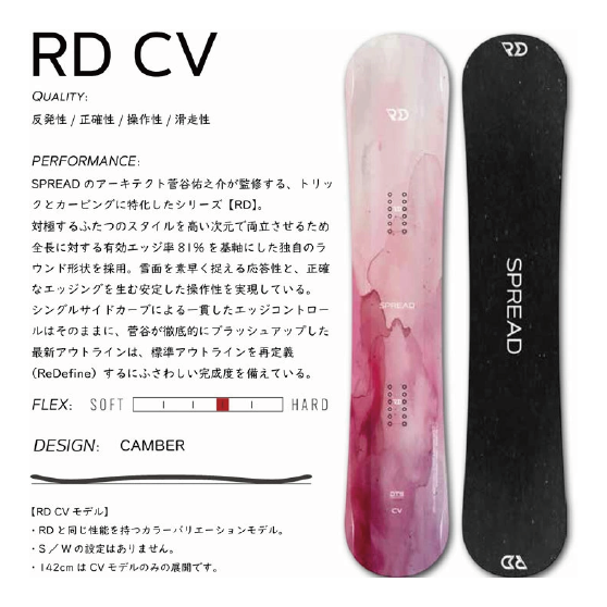 SPREAD スノーボード スプレッド RD CV CAMBER 26-27 板 日本正規品