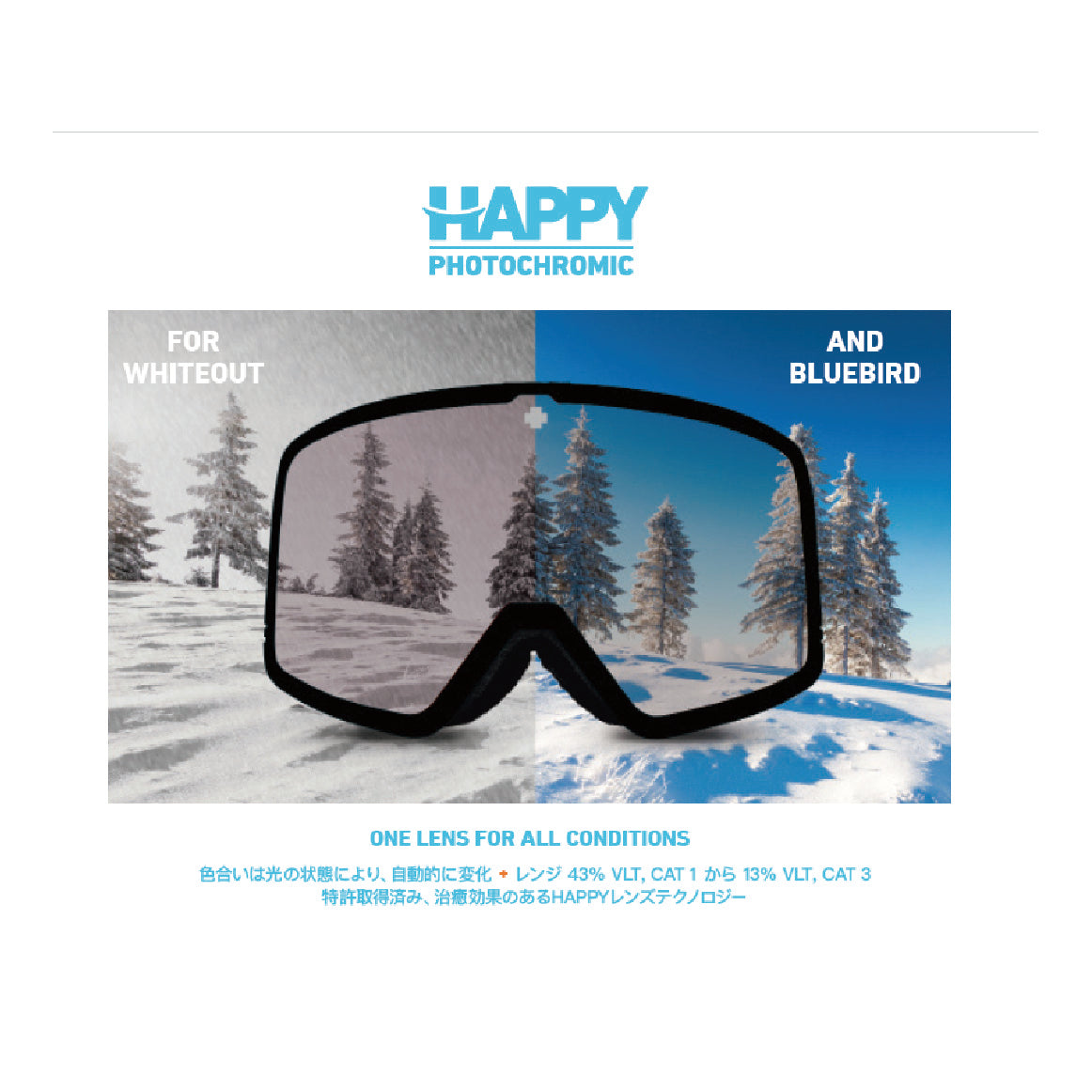 SPY スパイ CRUSHER ELITE 25-26 スノーボード ゴーグル Eco White - Yellow Photochromic Lens