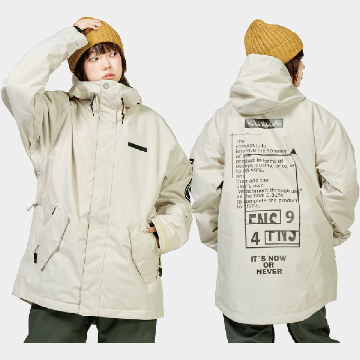 スノーボード ウェア フォーナイン FNS49 QUATTRO JACKET L.BEG 25-26 送料無料 日本正規品 予約商品 店頭受け取り可能