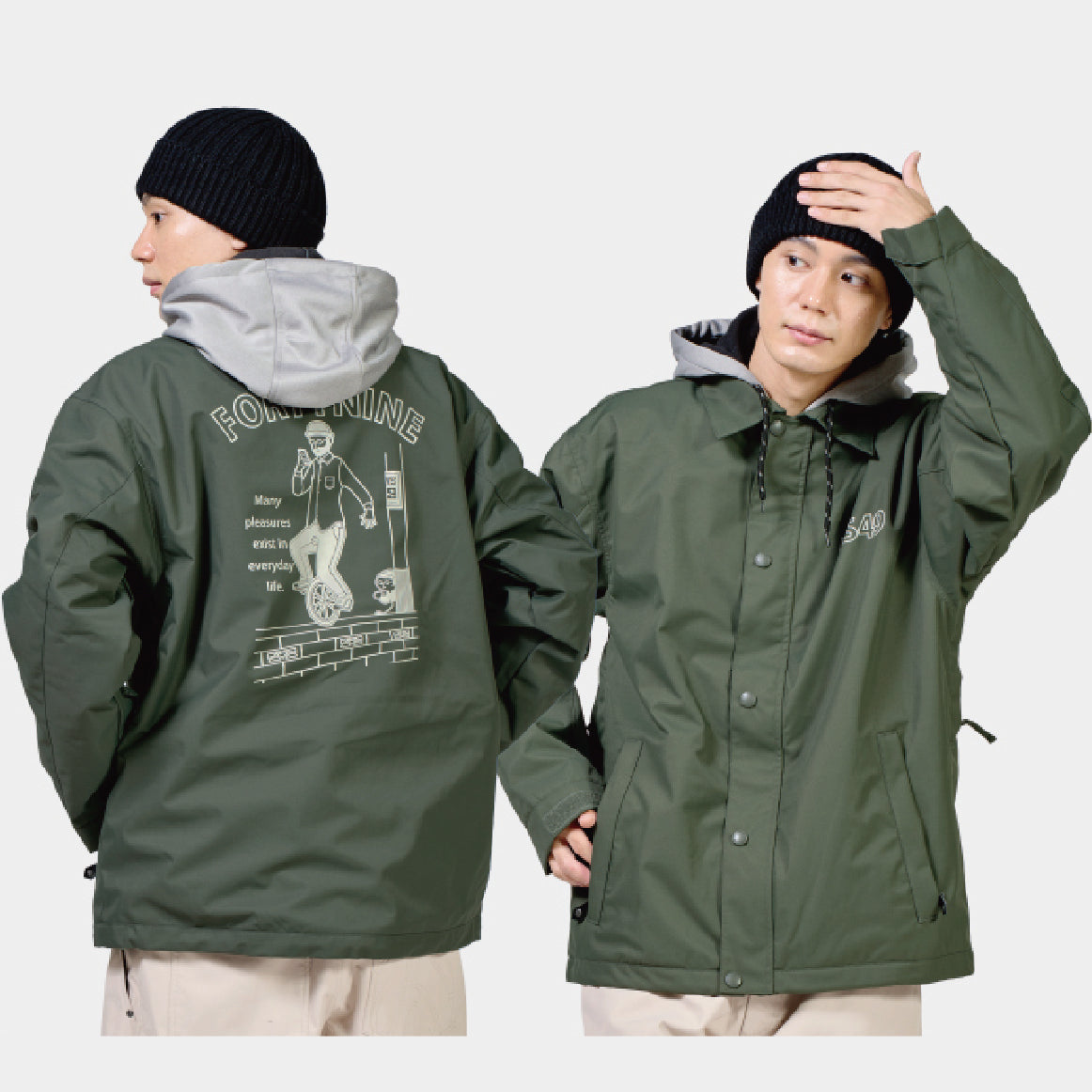 スノーボード ウェア フォーナイン FNS49 COACH JACKET D.KKI 25-26 送料無料 日本正規品 予約商品 店頭受け取り可能