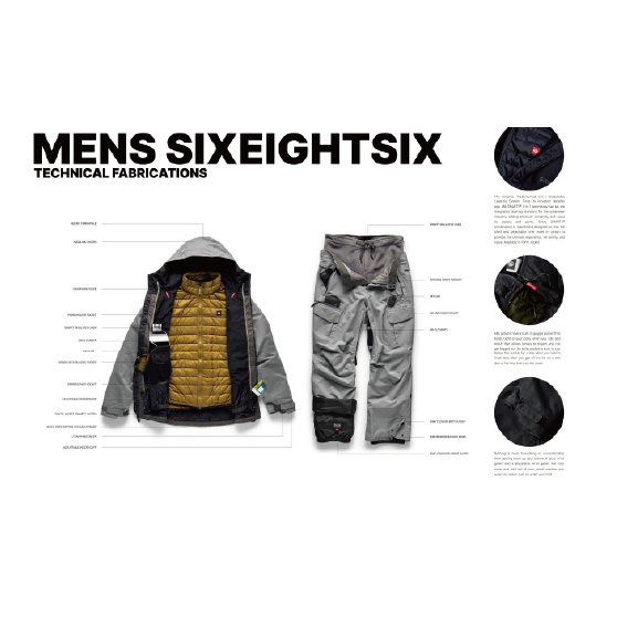 686 ウェア ロクハチロク MENS SMARTY® 3-IN-1 FORM™ JACKET BLACK M5WN161 26-27 スノーボードウェア 日本正規品