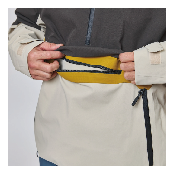 UNFUDGE ウェア アンファッジ SMOKE ANORAK BEIGE / CHARCOAL 26-27 スノーボードウェア 日本正規品