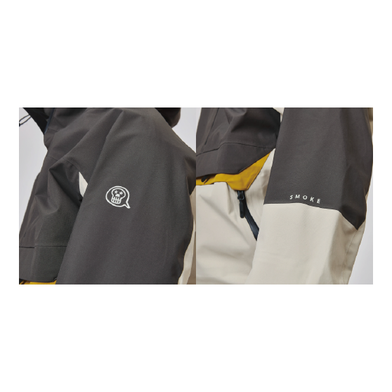 UNFUDGE ウェア アンファッジ SMOKE ANORAK BEIGE / CHARCOAL 26-27 スノーボードウェア 日本正規品