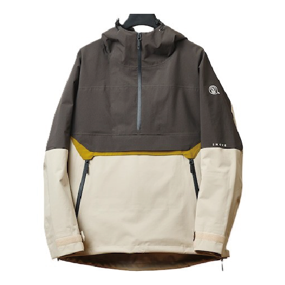 スノーボード UNFUDGE SMOKE ANORAK L UNFUDGE ウェア アンファッジ SMOKE ANORAK BEIGE / CHARCOAL 26-27
