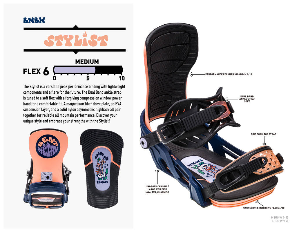 スノーボード ビンディング ベントメタル BENT METAL STYLIST Orange/Blue 23-24 送料無料 日本正規品 店頭受け取り可能