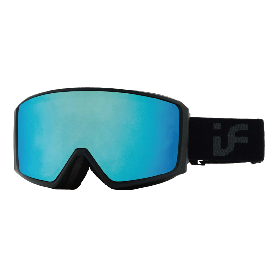 IF アイエフ T5 (1GRAY with ghcier blue REVO) 25-26 スノーボード ゴーグル Matte Black