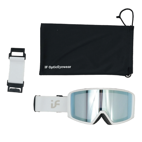 IF アイエフ T5 (5133PINK with rose gold 4 REVO) & スペアレンズ 25-26 スノーボード ゴーグル Matte White