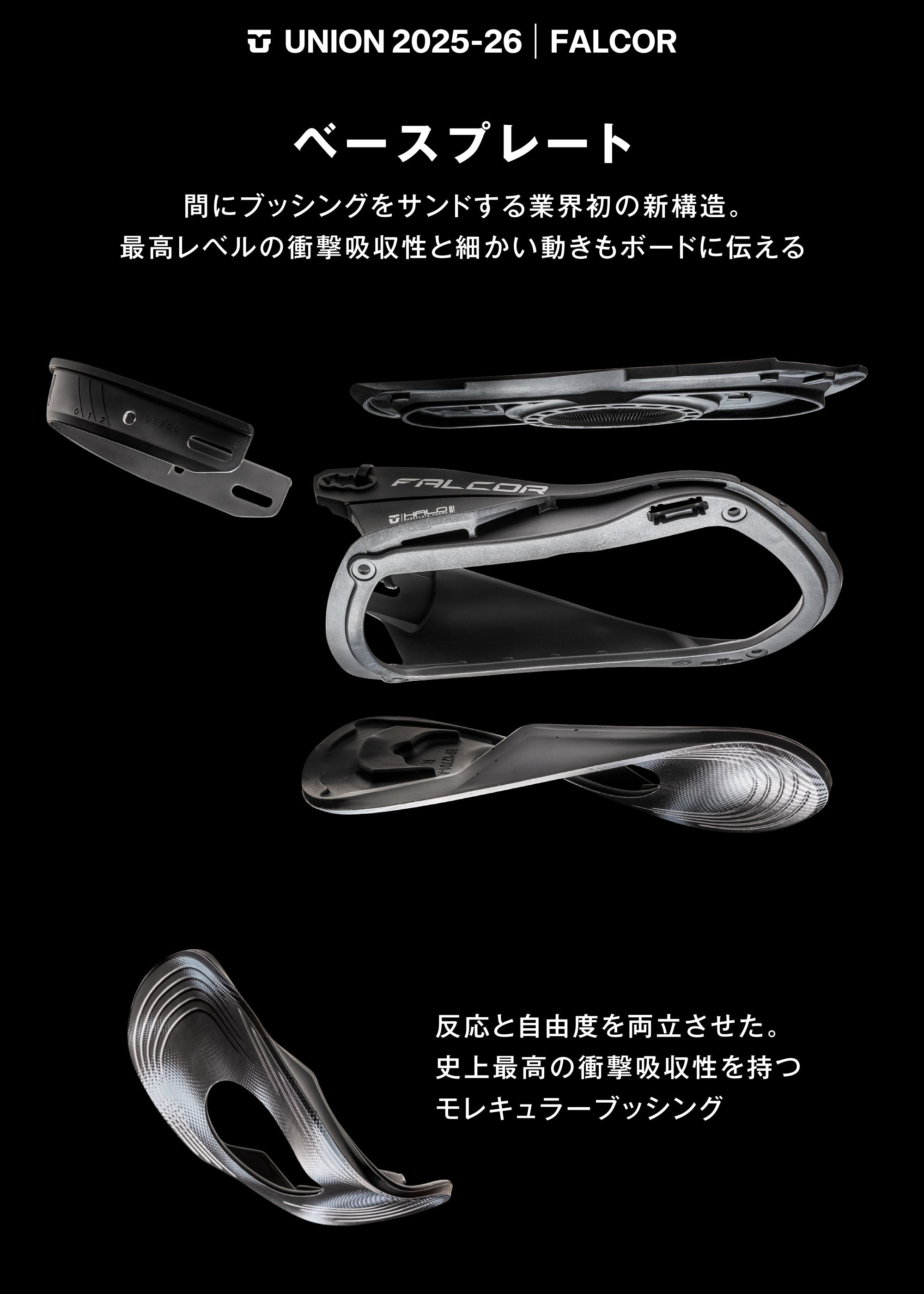 スノーボード ビンディング UNION FALCOR BLACK 25-26 送料無料 日本正規品 予約商品 店頭受け取り可能