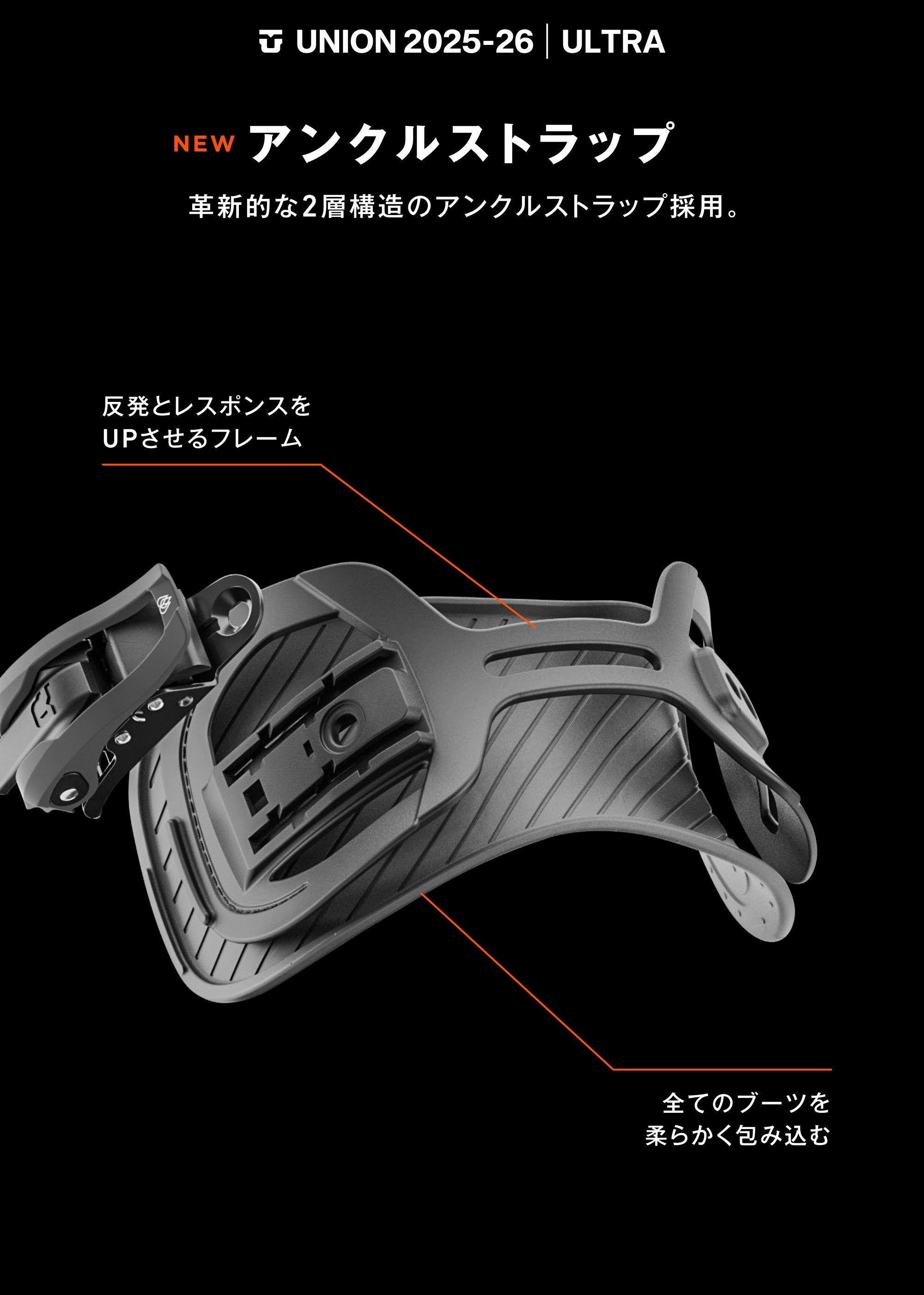 スノーボード ビンディング UNION ULTRA MEN ICE GREY 25-26 送料無料 日本正規品