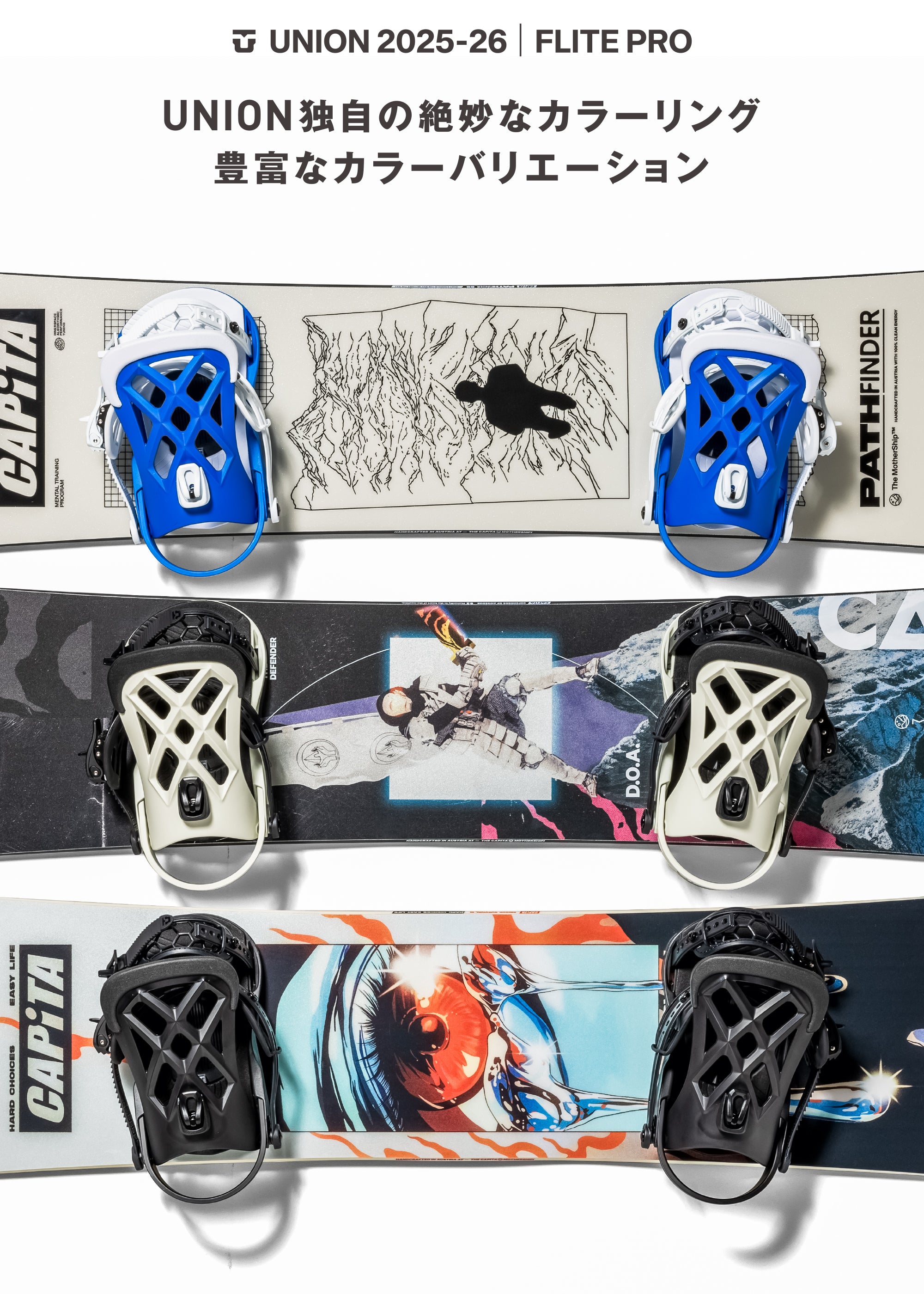 スノーボード ビンディング UNION FLITE PRO BONE 25-26 送料無料 日本正規品