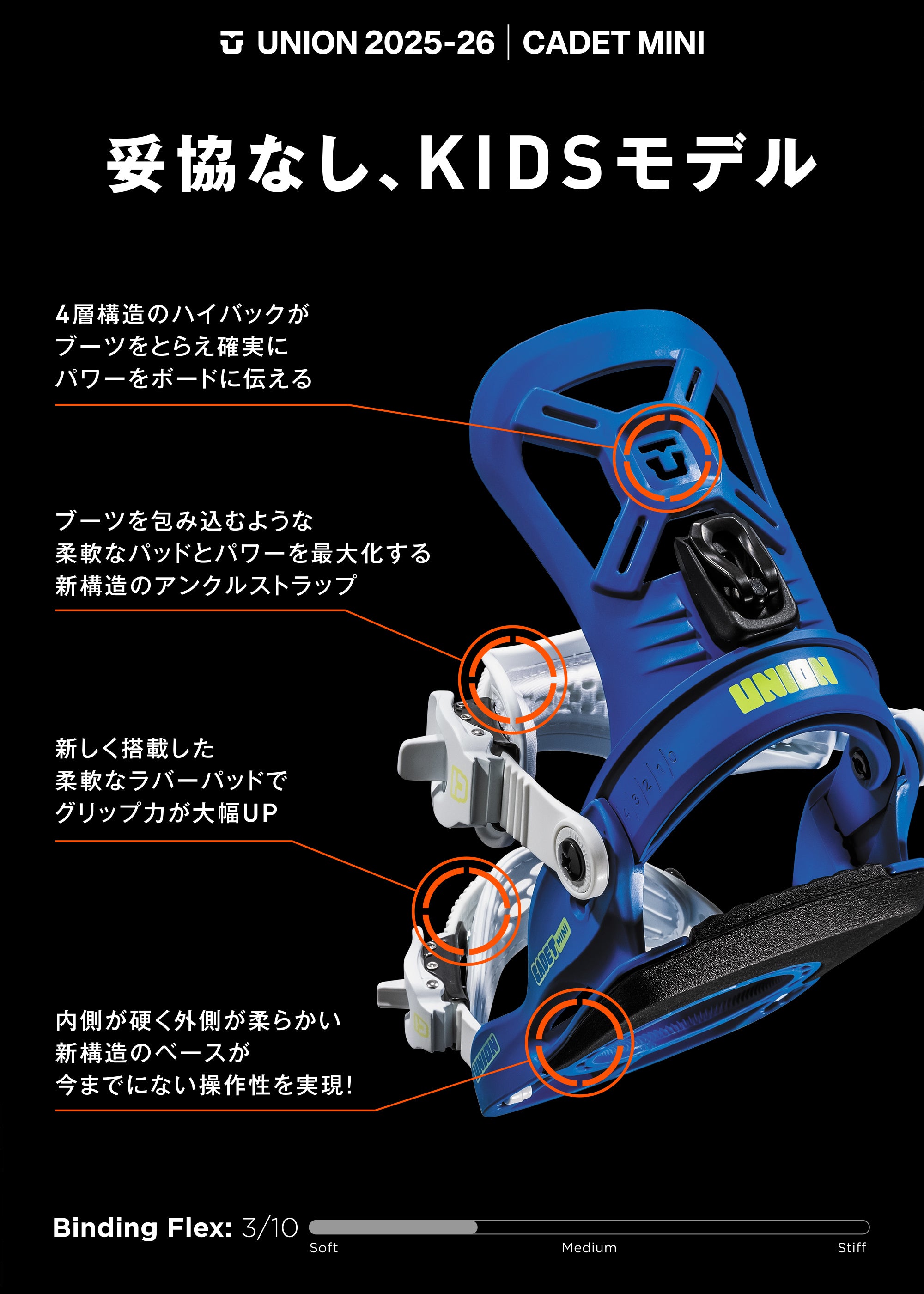 25-26 UNION CADET MINI BLACK 日本正規品 早期予約