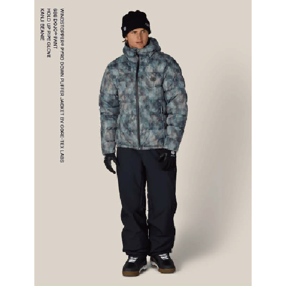 686 ウェア ロクハチロク MENS WINDSTOPPER? PYRO? DOWN PUFFER JACKET LIMESTONE M6WNCS130 26-27 スノーボードウェア 日本正規品