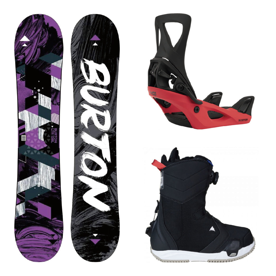 BURTON バートン LTR-L & STEP ON WOMENS & STEP ON BOOTS WOMENS 23.5~25.5cm 中古 3-piece set