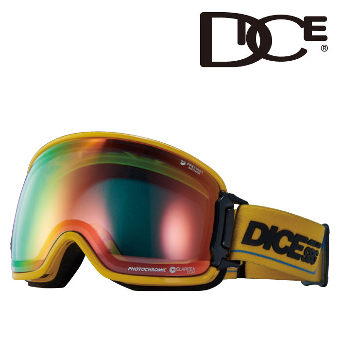 DICE GOGGLE ダイス ゴーグル 23-24 BANK BK35190 Y Photochromic/Mit Red バンク 調光  スノーボード スキー 日本正規品 予約