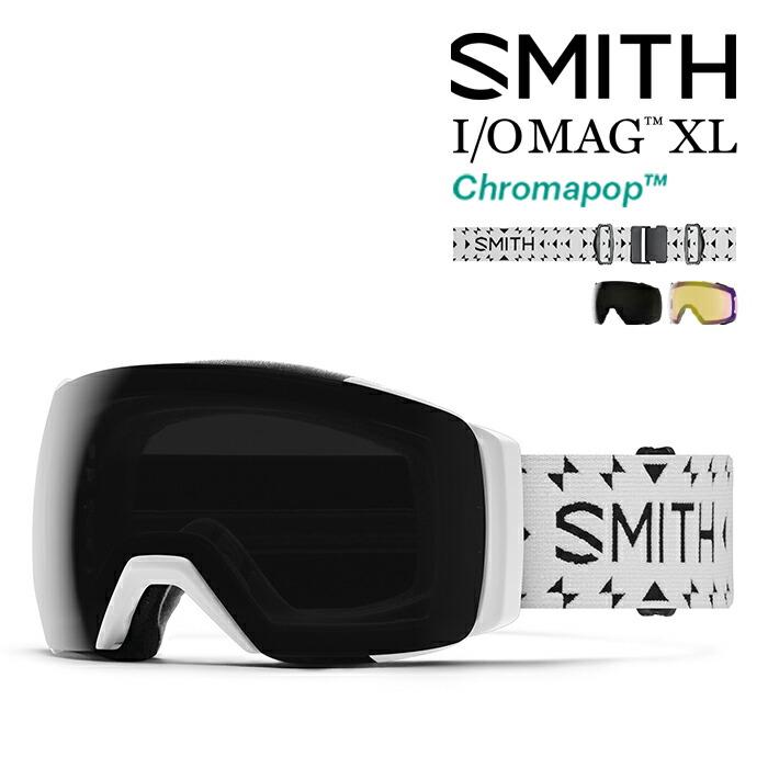 日本正規品 スノーボード ゴーグル スミス 23-24 SMITH I/O MAG XL Trilogy/CP Sun Black/CP Storm  Yellow Flash アイオー マグ Chrome Pop ベルト幅51mm