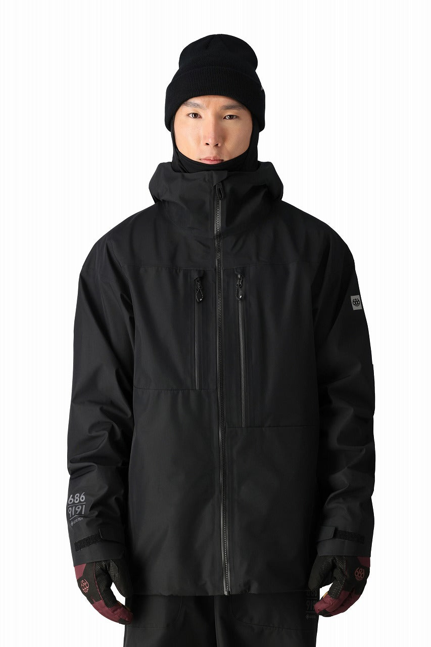 スノーボード ウェア シックスエイトシックス 686 MENS GORE-TEX 3L ATV THERMAGRAPH JACKET BLACK  送料無料 日本正規品 予約商品 店頭受け取り可能