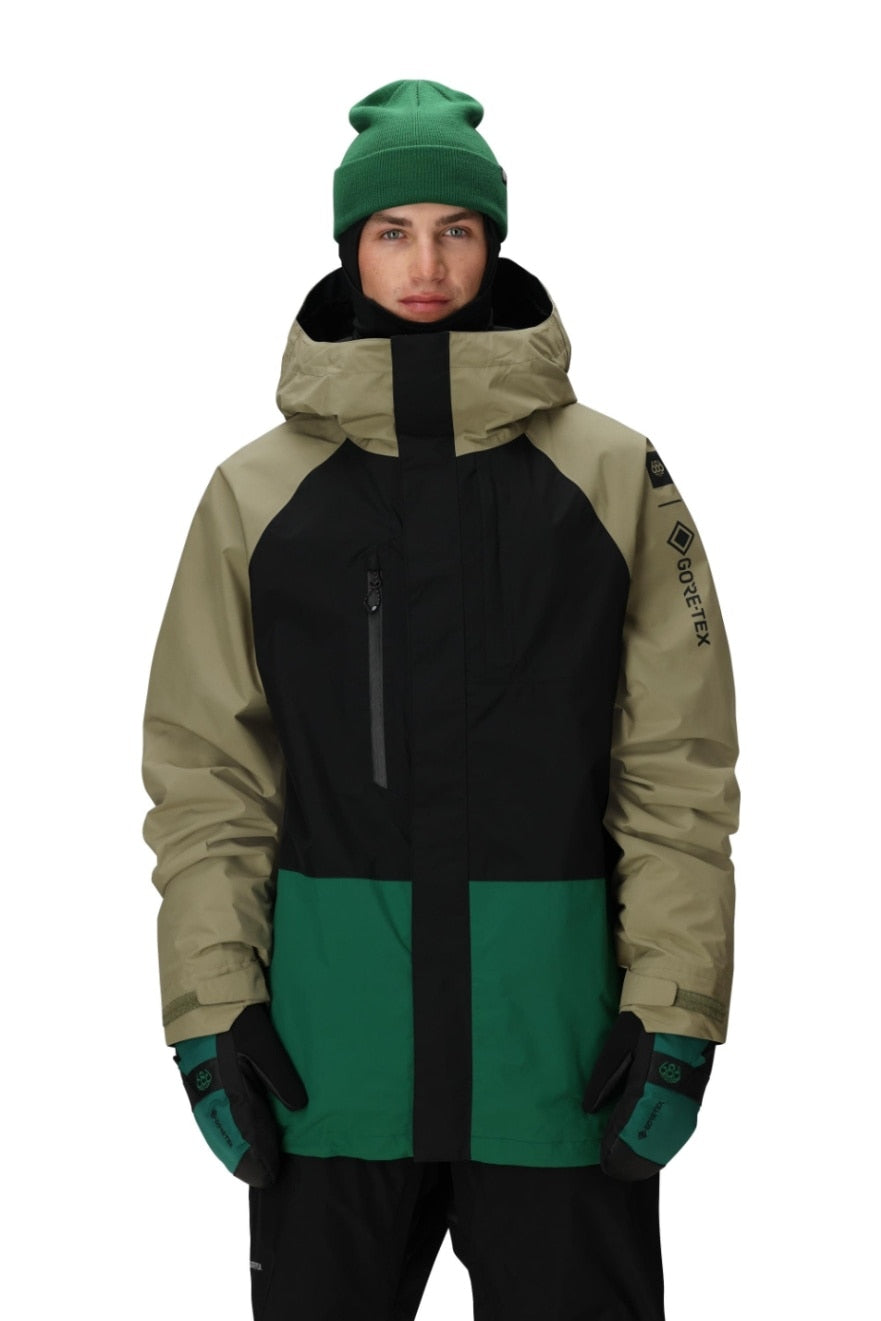 スノーボード ウェア シックスエイトシックス 686 MENS GORE-TEX CORE SHELL JACKET SAGE COLORBLOCK  送料無料 日本正規品 予約商品 店頭受け取り可能