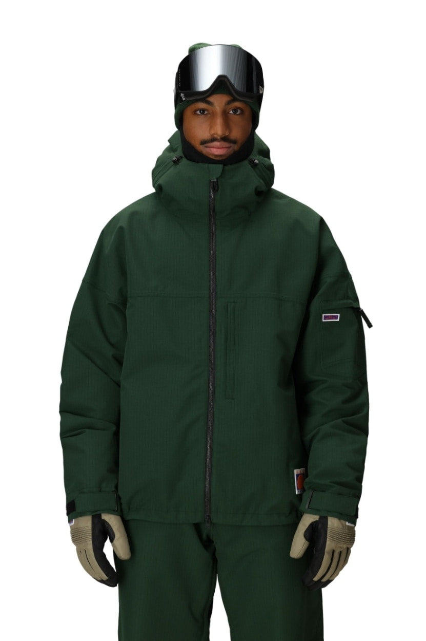 686 ロクハチロク MENS DOJO SHELL JACKET MOSS GREEN RIPSTOP 25-26 スノーボード ウェア