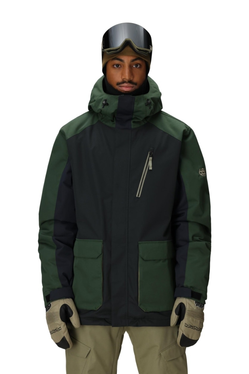 686 ロクハチロク MENS NIGHTLINE INSULATED JACKET NAVY COLORBLOCK 25-26 スノーボード ウェア