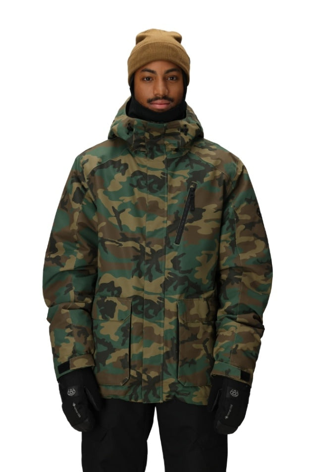 686 ロクハチロク MENS NIGHTLINE INSULATED JACKET CAMO 25-26 スノーボード ウェア
