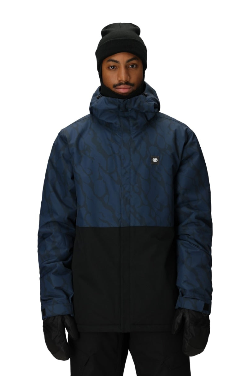 686 ロクハチロク MENS FOUNDATION INSULATED JACKET NAVY FRACTURED COLORBLOCK 25-26 スノーボード ウェア