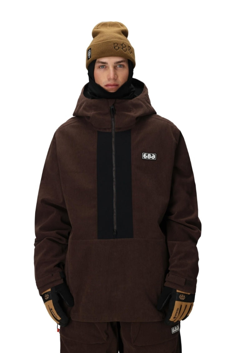 686 ロクハチロク Men's Ghost 2.5L Anorak COFFEE CORDUROY 25-26 スノーボード ウェア